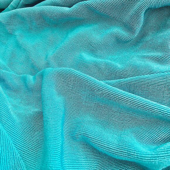 Chico's Travelers Long sleeve Asymmetrical Top Blue Green Turquoise Size 2 / M - Picture 10 of 10